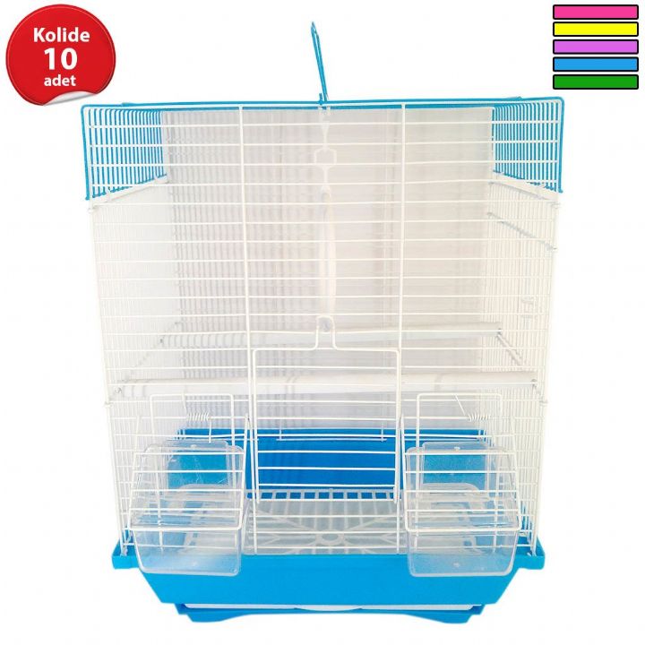 A-2108 KUŞ KAFESİ İKİ KAPILI DÜZ ÇATI 10'LU A-2108 KUŞ KAFESİ İKİ KAPILI DÜZ ÇATI 10'LU