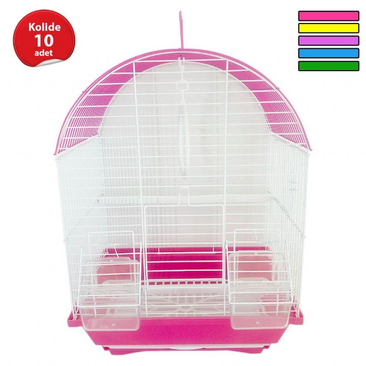 A-2110 KUŞ KAFESİ İKİ KAPILI OVAL ÇATI 10'LU