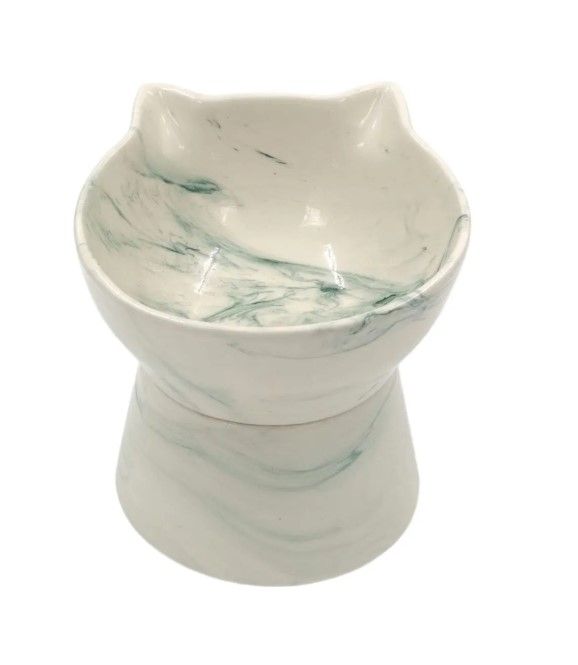 AYAKLI KEDİ FİGÜR SU KABI YEŞİL DESEN