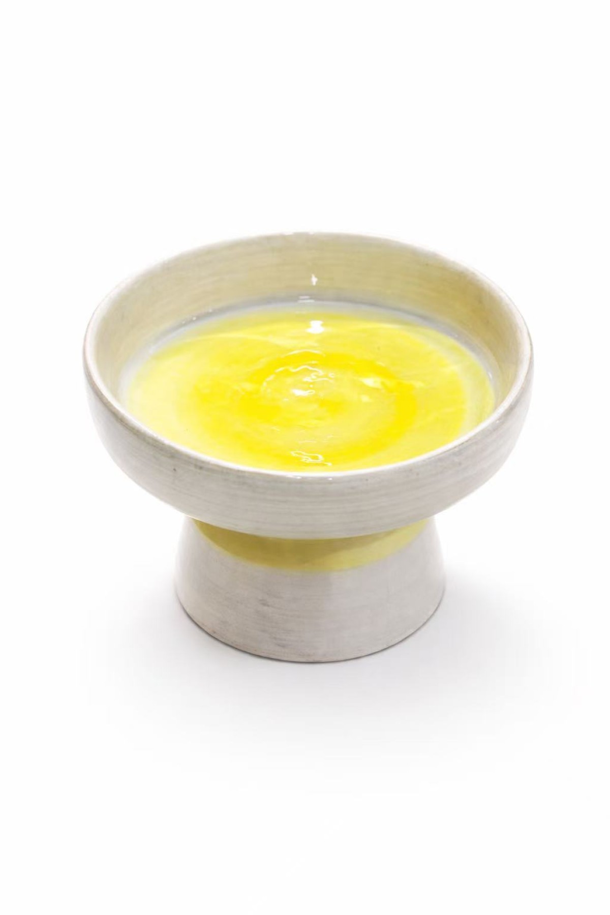 AYAKLI MAMA KABI FIRÇA İZLİ SARI-GRİ AYAKLI MAMA KABI FIRÇA İZLİ SARI-GRİ