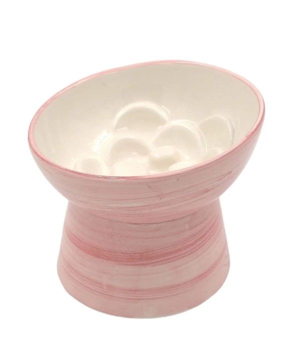 AYAKLI YAVAŞ YEME MAMA KABI PEMBE