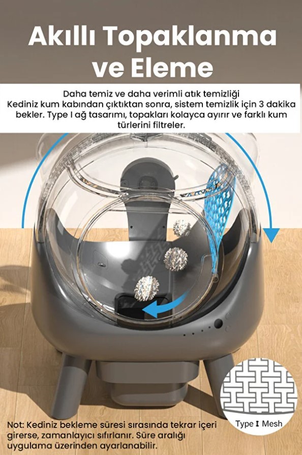 ELSPET OTAMATİK AKILLI KEDİ TUVALETİ ELSPET OTAMATİK AKILLI KEDİ TUVALETİ