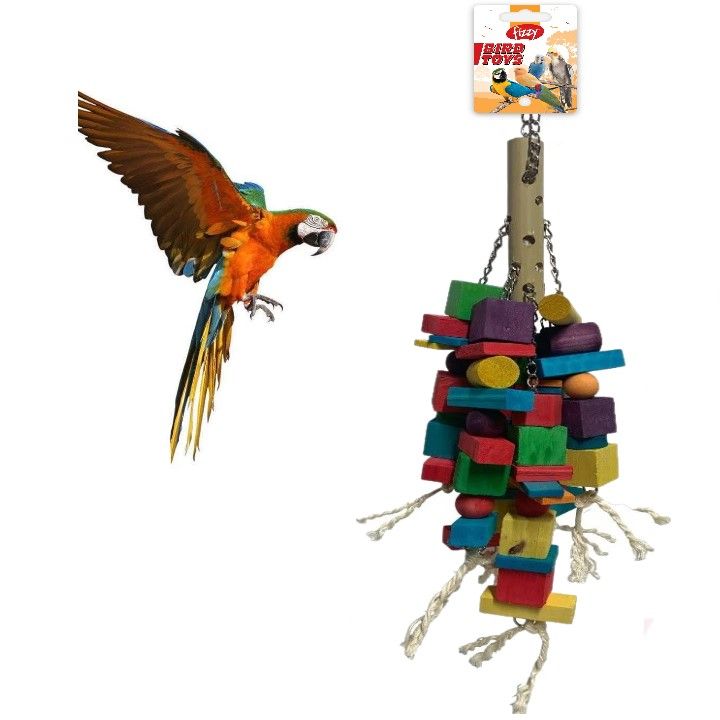 FİZZY KUŞ OYUNCAGI İPLİ AHŞAP ŞEKİLLER