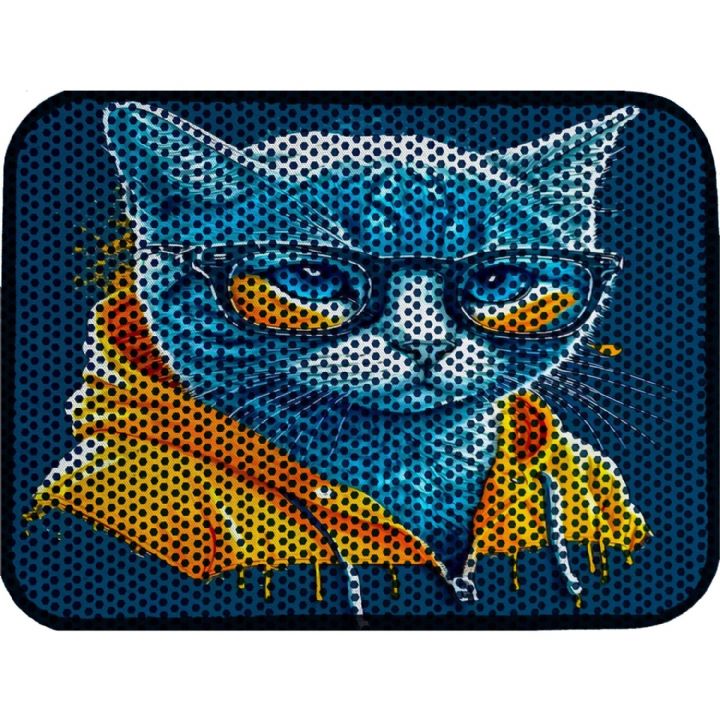 KEDİ TUVALET PASPASI ELEKLİ BÜYÜK BASKILI