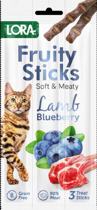 Lora Kedi Stik Lamb Blue Berry  3x5gr 24 Adet