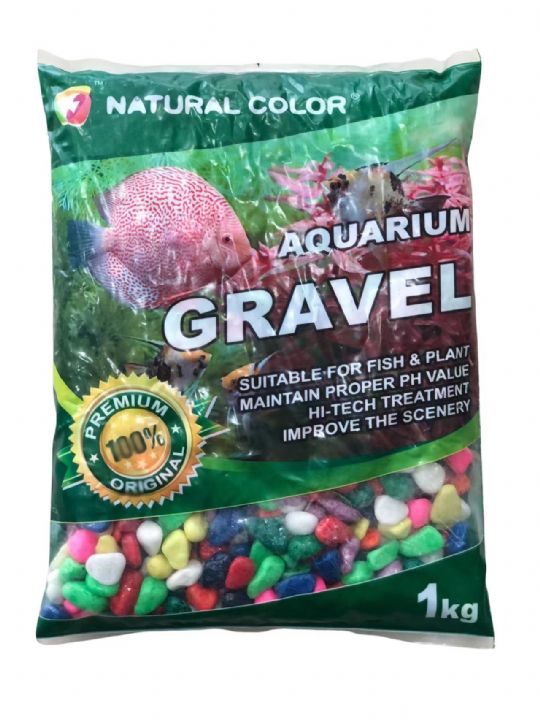 Natural Color Renkli Çakıl 1kg 20'li Paket
