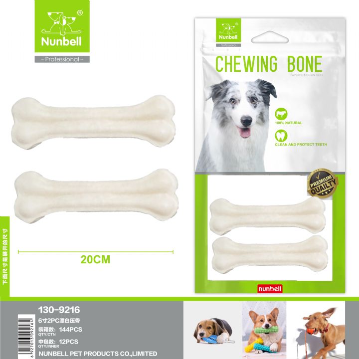 NUNBELL BEYAZ PRES KEMİK 15cm 2'li