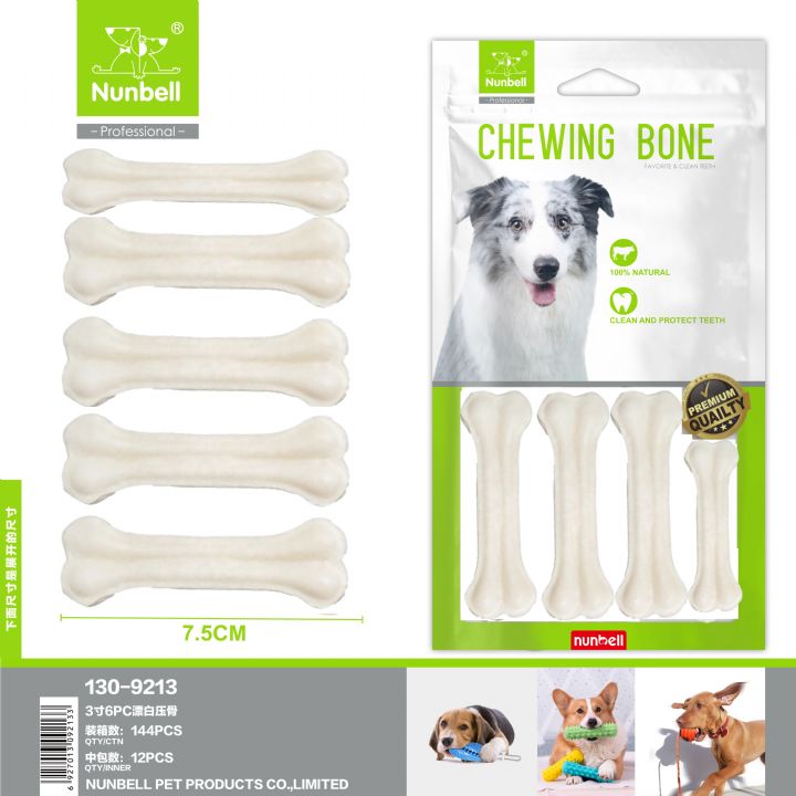 Nunbell Beyaz Pres Kemik 7,5cm 6'lı