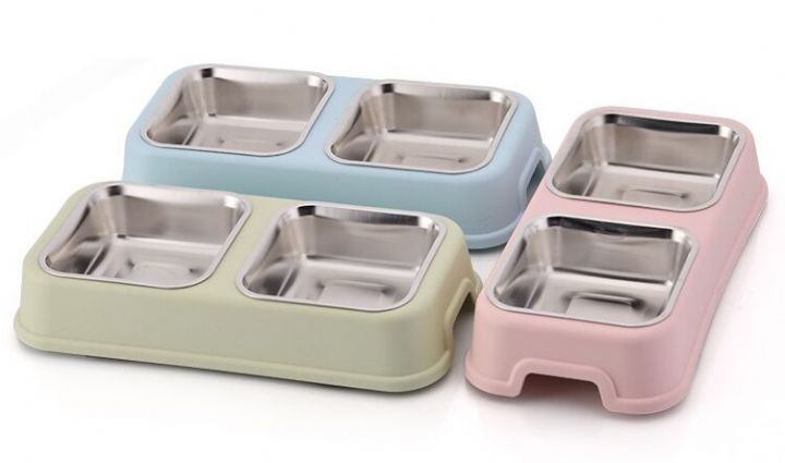 NUNBELL MELAMİN ÇELİK MAMA KABI İKİLİ