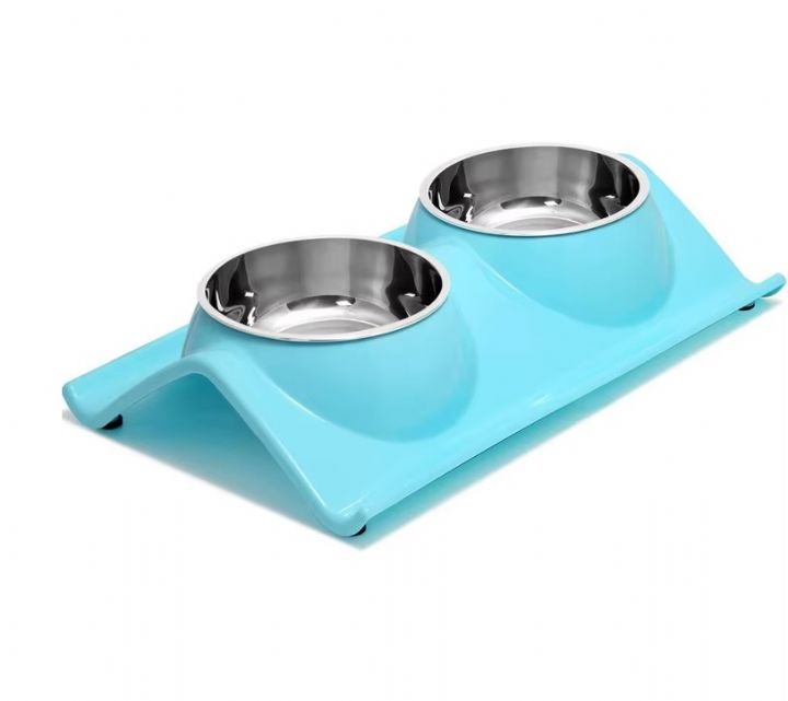 NUNBELL MELAMİN ÇELİK MAMA KABI İKİLİ