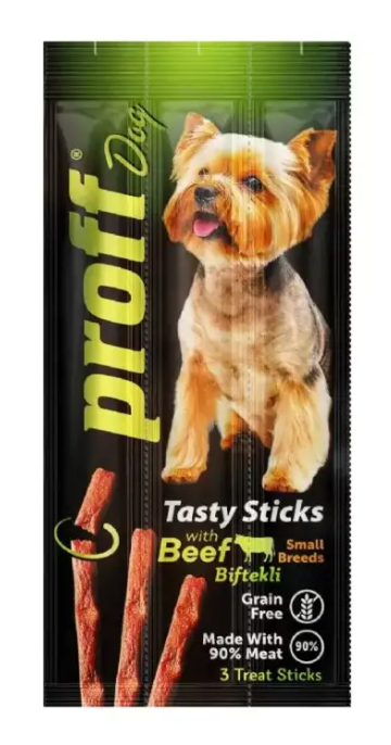 Proff Köpek Stik Biftekli 3x5gr 24 Adet Proff Köpek Stik Biftekli 3x5gr 24 Adet