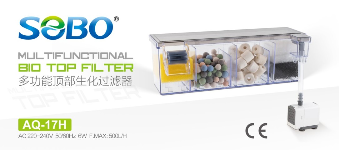 AQ-17H SOBO BİO TEPE FİLTRE 6W-500L/H