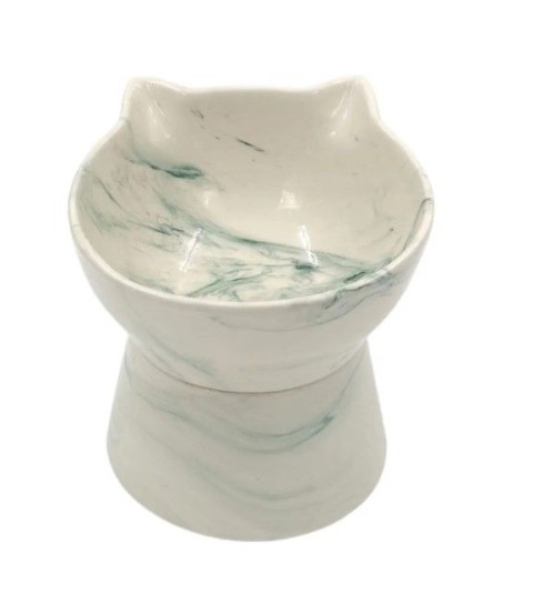 AYAKLI KEDİ FİGÜR SU KABI YEŞİL DESEN