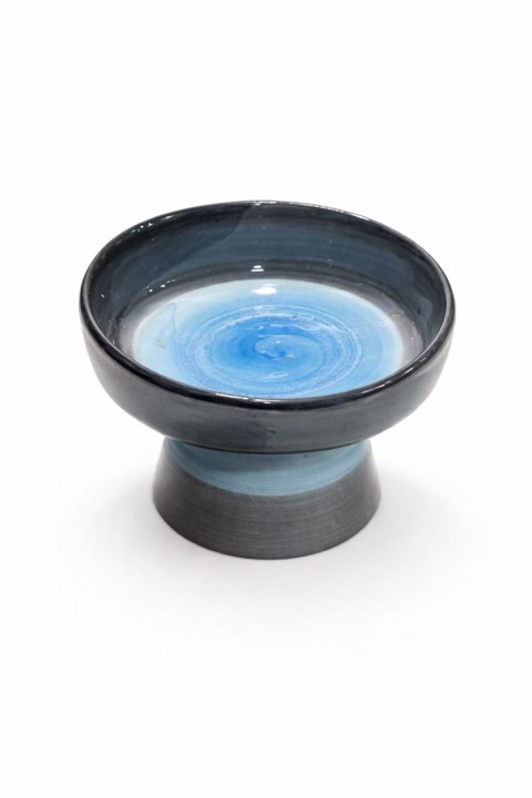 AYAKLI MAMA KABI FIRÇA İZLİ MAVİ-SİYAH