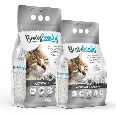 BENTYSANDY KARBONLU KEDİ KUMU 10L