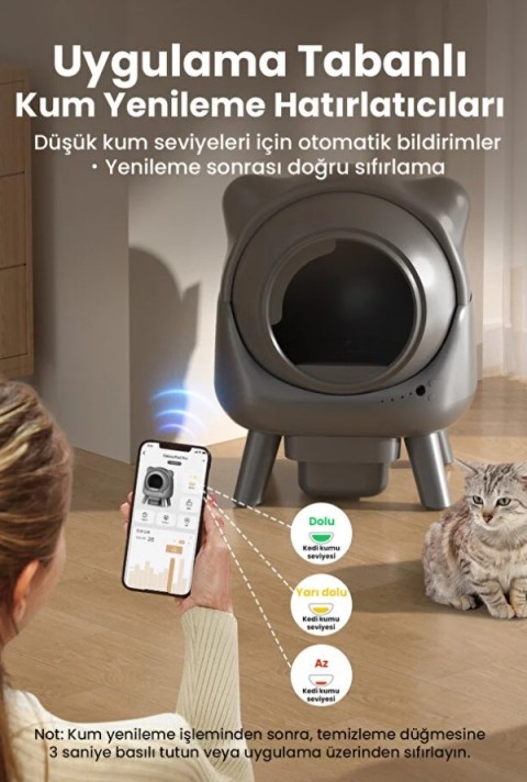 ELSPET OTAMATİK AKILLI KEDİ TUVALETİ