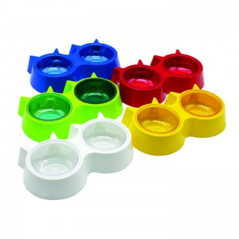 Kedi Kulaklı İkili Mama Kabı 5'li