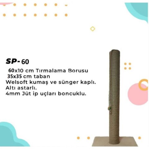 Kedi Tırmalama Kalın 60cm