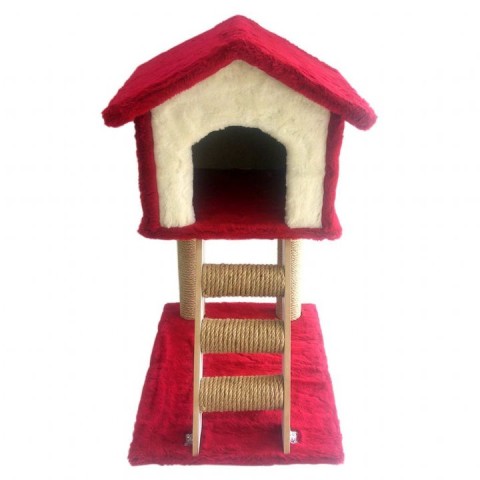 KEDİ TIRMALAMA MERDİVENLİ EV