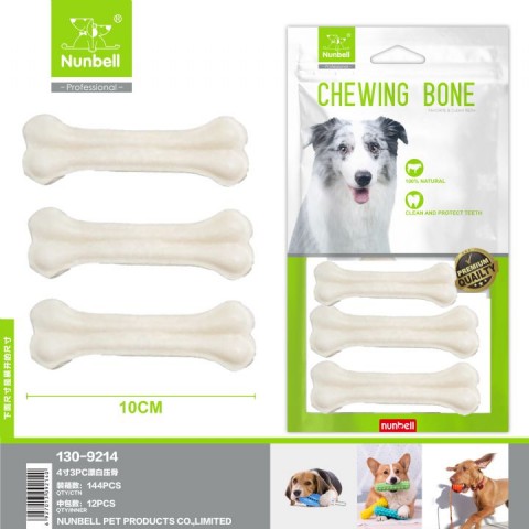 NUNBELL BEYAZ PRES KEMİK 10cm 3'lü
