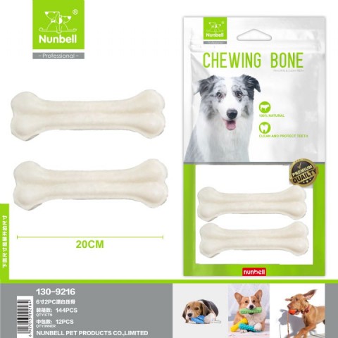 NUNBELL BEYAZ PRES KEMİK 15cm 2'li