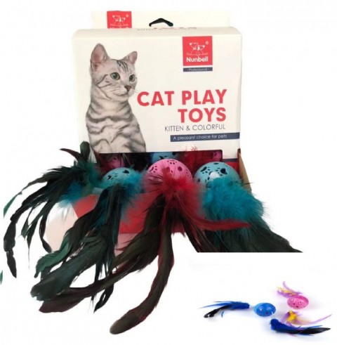 Nunbell Kedi Oyun.iki Tarafı Tüylü Top 24'lü