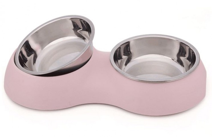 NUNBELL MELAMİN ÇELİK MAMA KABI İKİLİ