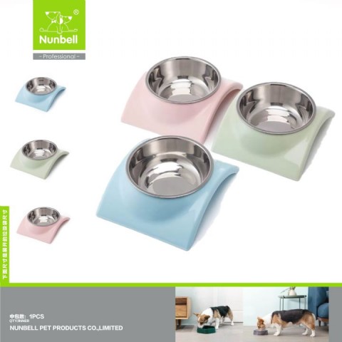 Nunbell Melamin Çelik Mama Kabı Tekli