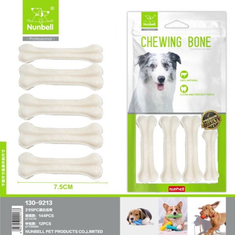 NUNBELL BEYAZ PRES KEMİK 7,5cm 6'lı