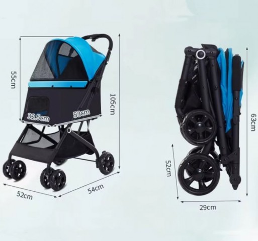 Nunbell Sam Evcil Hayvan Taşıma Arabası