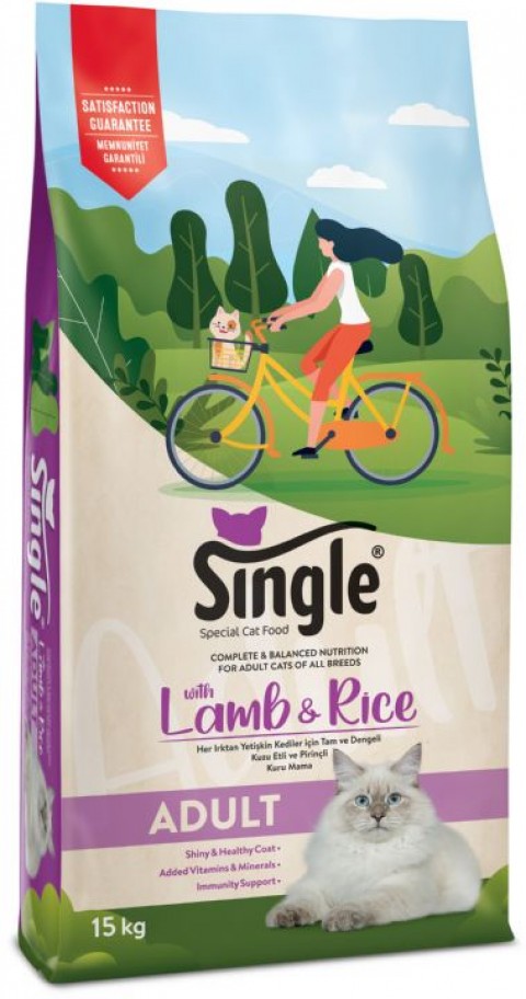 SİNGLE ADULT CAT LAMB&RICE 15kg+1kg