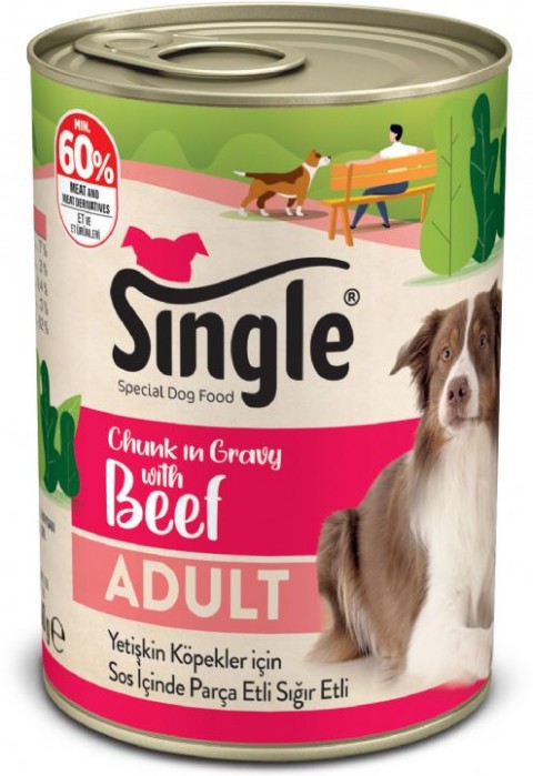 SİNGLE DOG BEEF KONS 400gr 12x2 PKT