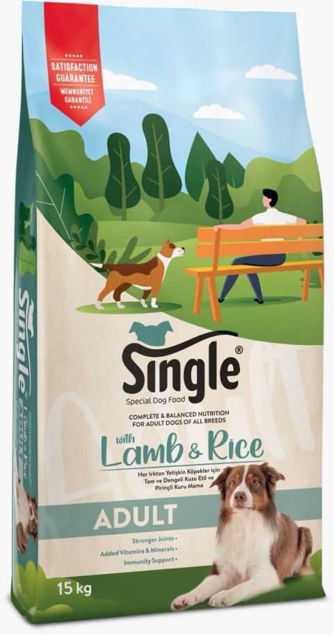 SİNGLE LAMB RİCE YETİŞKİN KÖPEK MAMASI 15KG