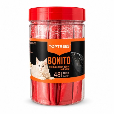 TOP TREES KEDİ ÖDÜL KREM BONITO 48X14gr