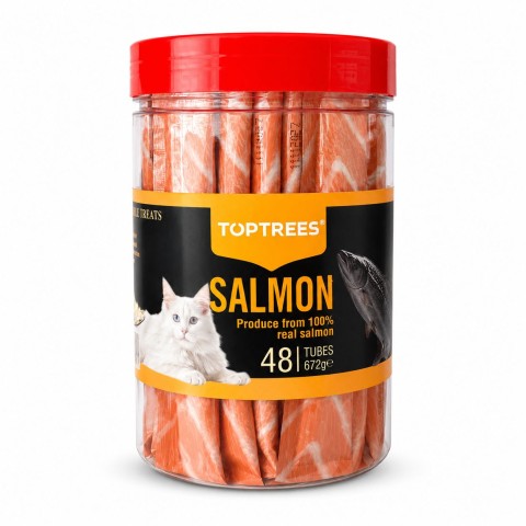 TOP TREES KEDİ ÖDÜL KREM SOMON 48X14gr
