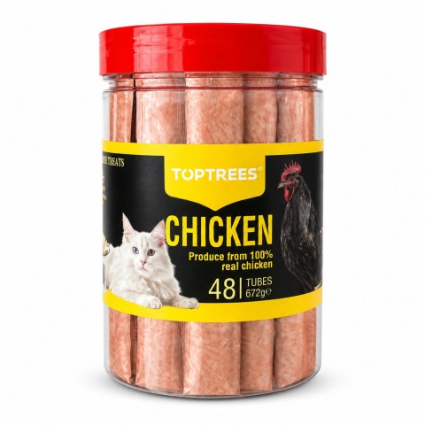TOP TREES KEDİ ÖDÜL KREM TAVUKLU 48X14gr
