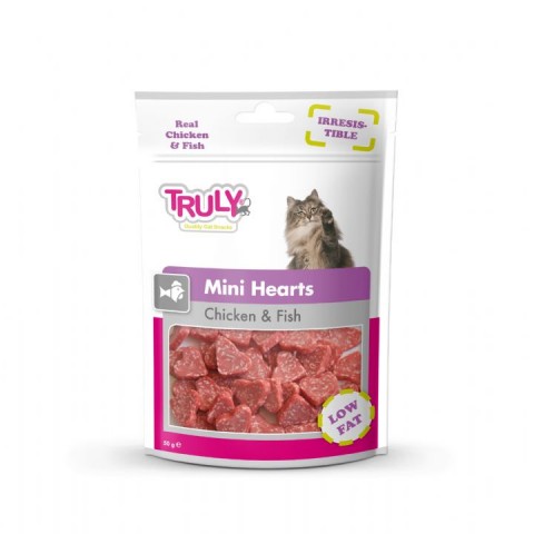 TRULY KEDİ ÖDÜL MİNİ HEARTS TAVUK BALIK 50G