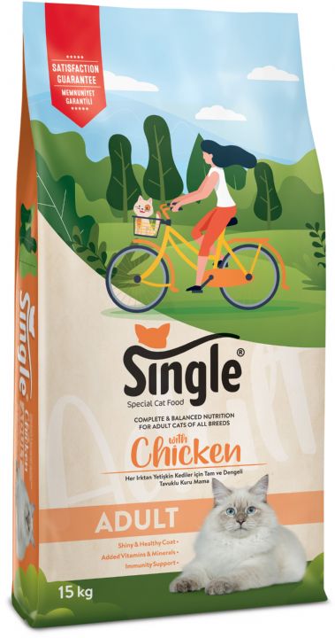SİNGLE ADULT CAT CHİCKEN 15kg+1kg