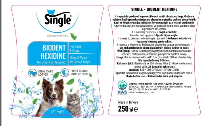 SİNGLE HEXİDİNE AGIZ BAKIM SUYU 250ML