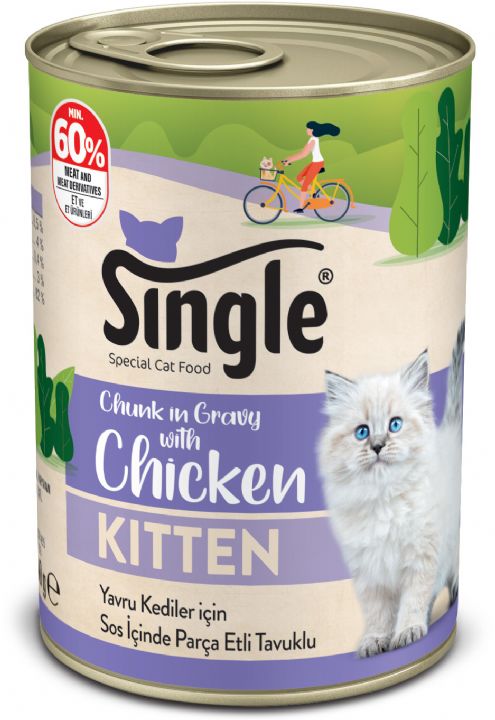 SİNGLE KİTTEN CAT KONS.400gr 12x2 PKT