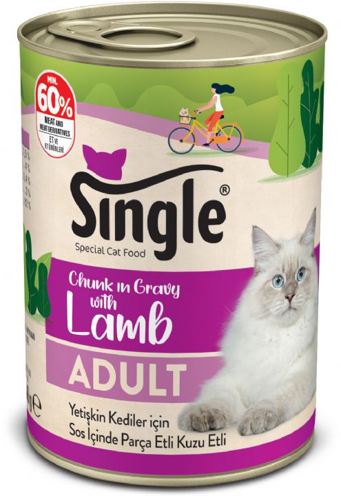SİNGLE CAT LAMB KONS 400gr 12x2 PKT