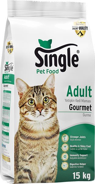 SİNGLE GURME YETİŞKİN KEDİ MAMASI 15KG