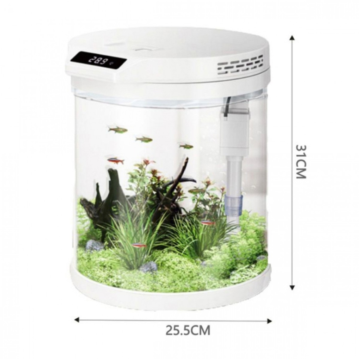 SOBO SİLİNDİR AKVARYUM 255X255X310mm SOBO SİLİNDİR AKVARYUM 255X255X310mm