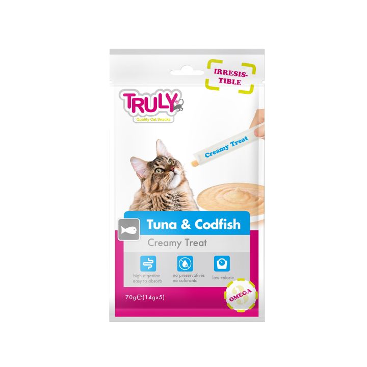 TRULY KEDİ ÖDÜL KREM TON & MORİNA 5X14gr 12'Lİ TRULY KEDİ ÖDÜL KREM TON & MORİNA 5X14gr 12'Lİ