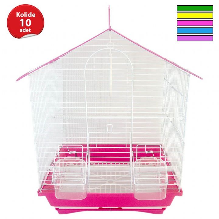 Ub301-r Kuş Kafesi Boyalı Orta Boy Dik Çatı 10'lu Ub301-r Kuş Kafesi Boyalı Orta Boy Dik Çatı 10'lu